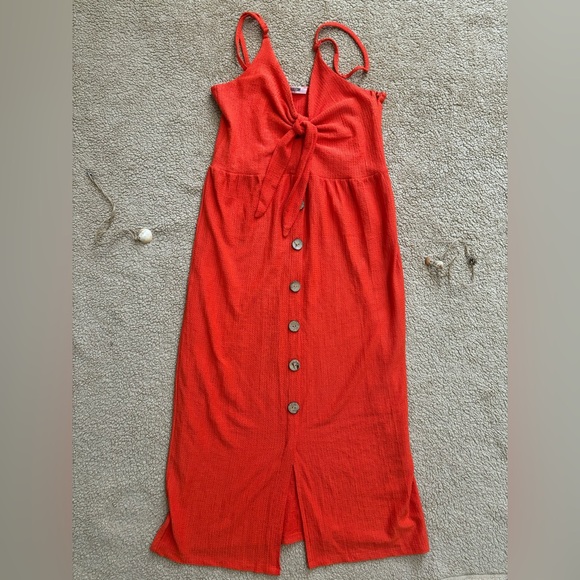 New Red Button-Down Dress - Size L - Picture 1 of 2